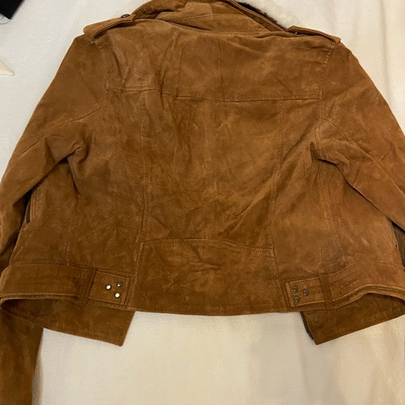 Blank NYC S suede fur trim Moto jacket - Picture 3 of 3